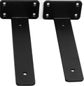 2 Pack - 5 inch Black Hidden L Shelf Bracket Iron Floating Shelf Brackets by MHMYDZ