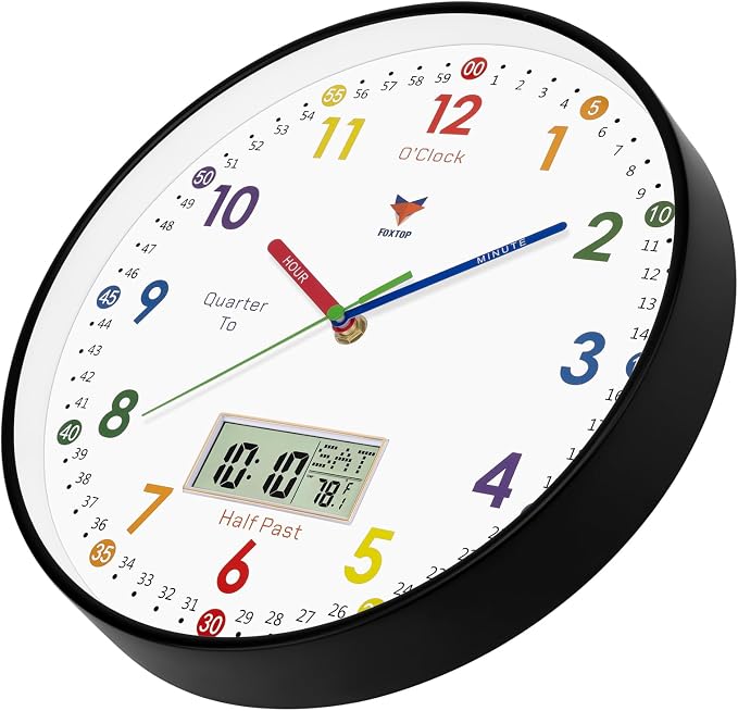 Foxtop Digital and Analog Learning Clock - Image 6
