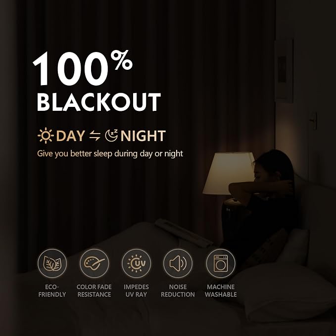 FMFUNCTEX 100% Blackout Curtains - Image 4