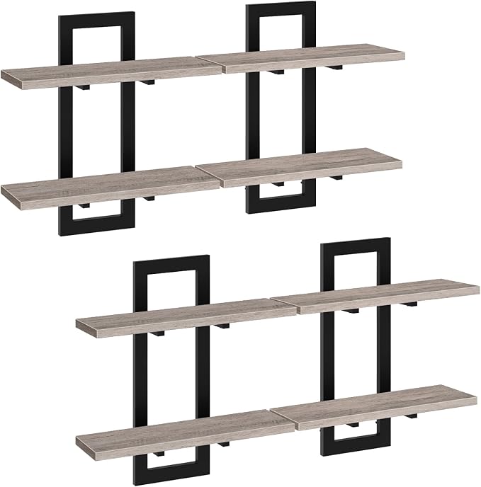 HOOBRO Floating Shelves, 15 Inch Wall Shelf Set of 4, Wall Mounted Storage - Image 9