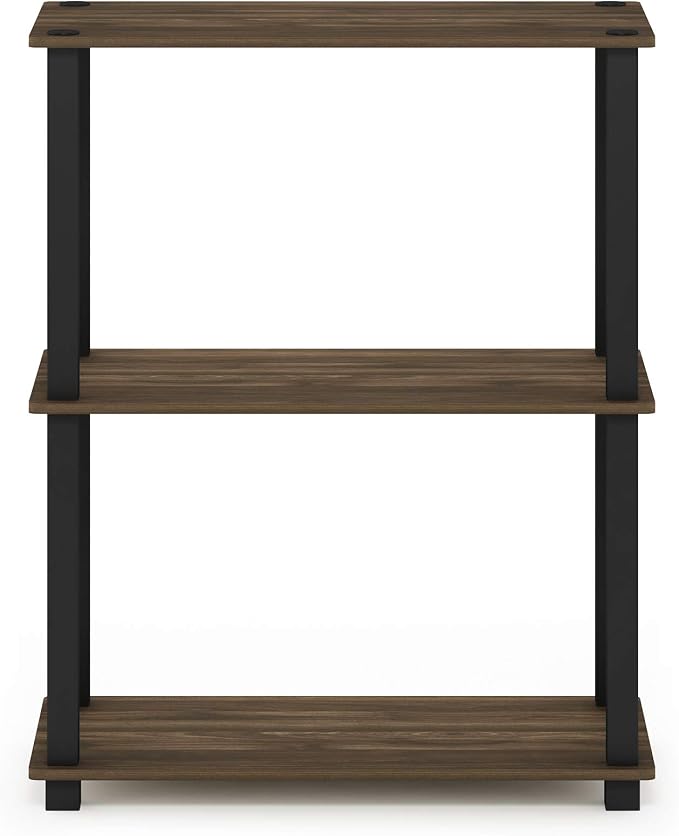 Furinno TURN-S-TUBE Storage Shelves, 3-Tier Book Shelf, Corner Shelf, Toolless - Image 4
