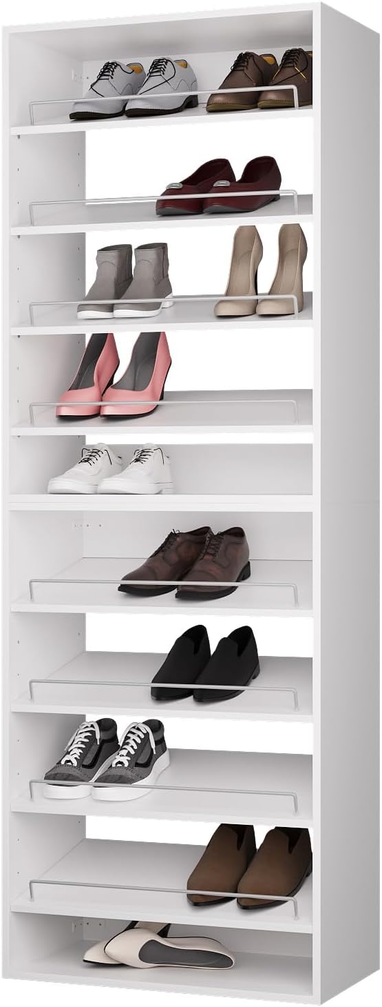 ROOMTEC Modular Closet System, 19.5" Shoe Shelf Closet Tower Wall-Mounted by ROOMTEC