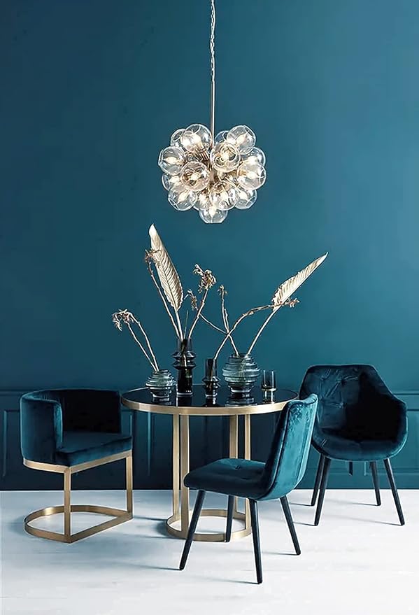 Dimoon 236''x17.7'' Blue Peel and Stick Wallpaper Contact Paper Modern Self - Image 5