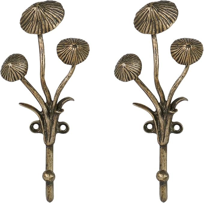 SOFFEE DESIGN 2pcs Metal Gold Coat Hooks by SOFFEEDESIGN