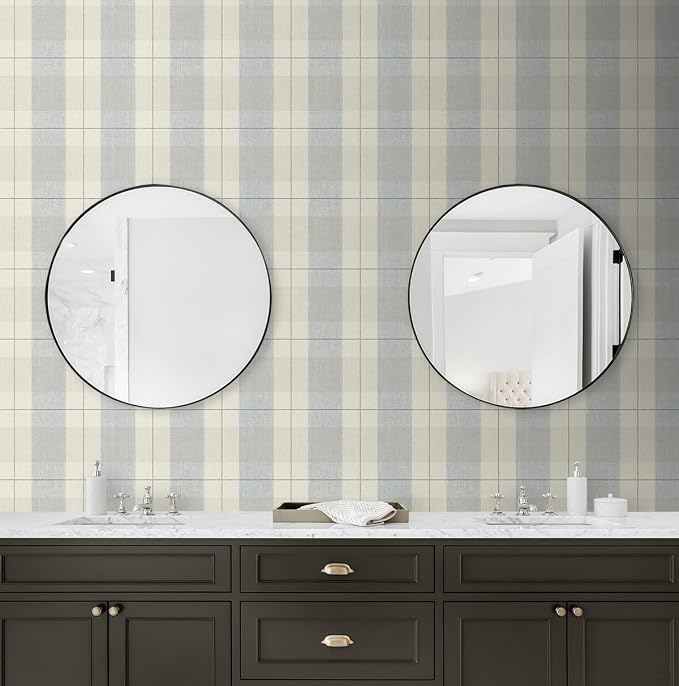 NextWall Lenox Hill Plaid Peel and Stick Wallpaper - Image 3