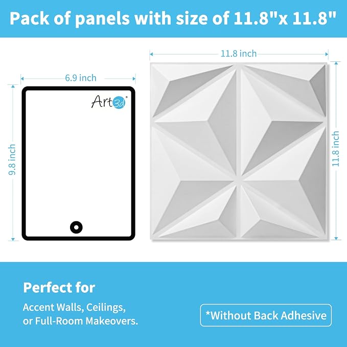 Art3d 20 Pack Decorative 3D Wall Panels, 19 Sq.Feet PVC Interior Wall Décor - Image 2