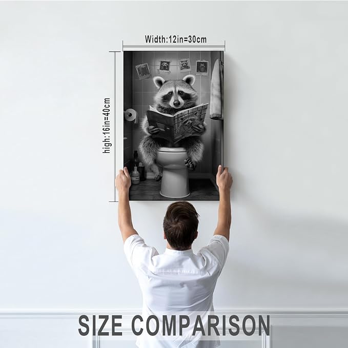 DIHSIEG Inspirational Canvas Wall Art funny bathroom wall art Print Poster - Image 2