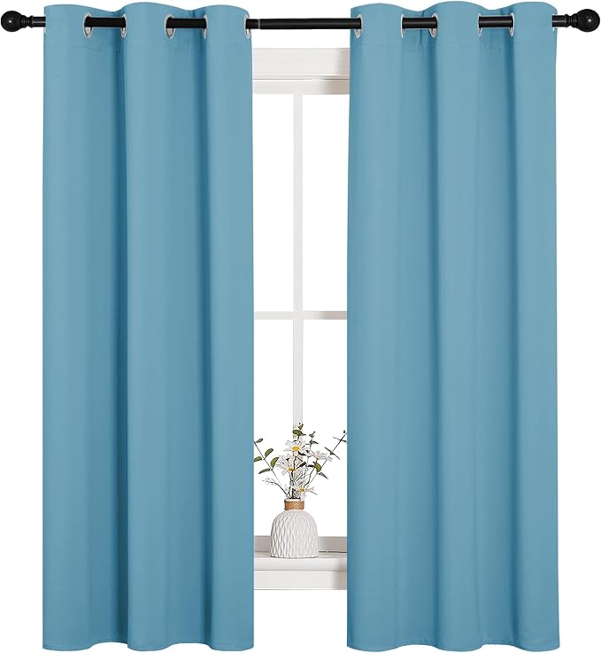 NICETOWN Thermal Insulated Curtains Blackout Draperies, Window Treatment Solid - Image 4