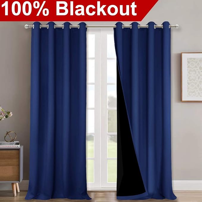 NICETOWN 100% Blackout Blinds, Laundry Room Decor Window Treatment Curtains - Image 2