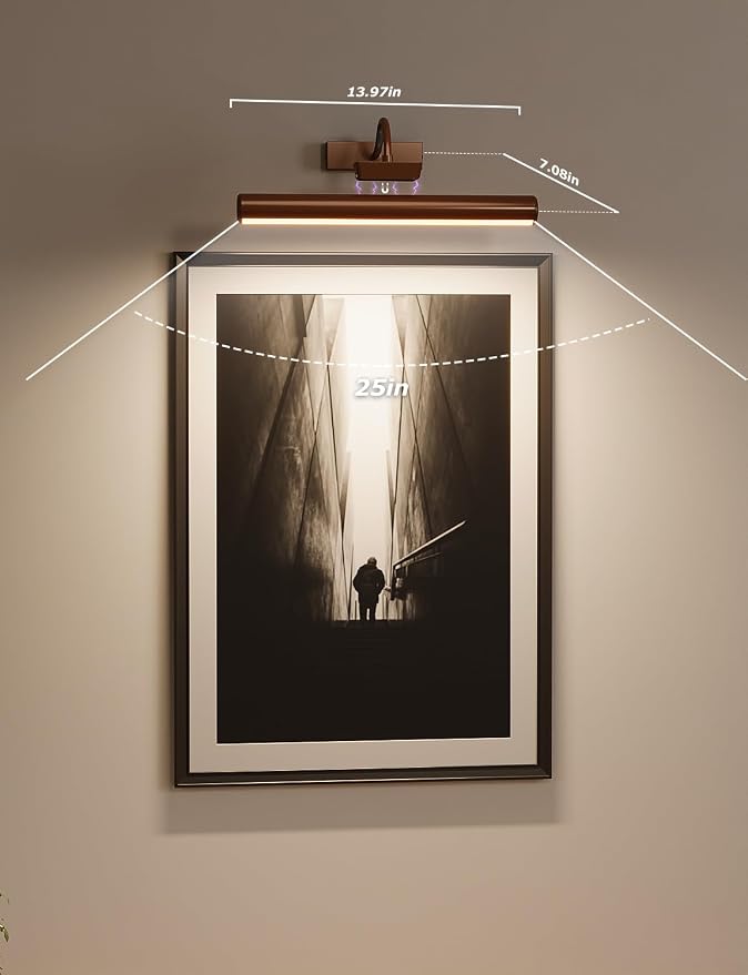 Picture Light Battery Operated, 13in Wireless Art Light - Image 4