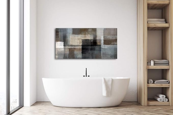 Cao Gen Decor Art A62462 Canvas Prints Abstract Wall Art Print Paintings Grey - Image 6