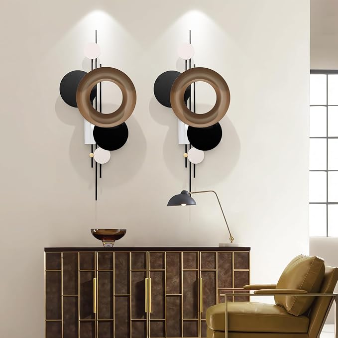 HEBOIX Large Metal Wall Decor Modern Metal Wall Art 3D Wall Sculptures Handmade - Image 2