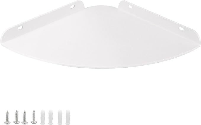 Small Floating Corner Shelves Metal Corner Wall Mounted Shelf Curved Corner - Image 6
