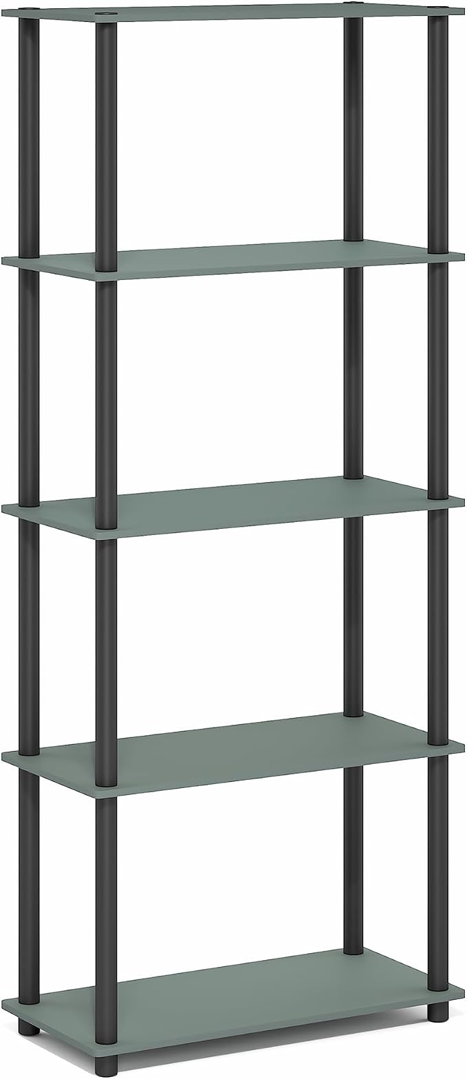 Furinno Turn-N-Tube Storage Shelves, 5-Tier Book Shelf, Corner Shelf, Toolless - Image 5