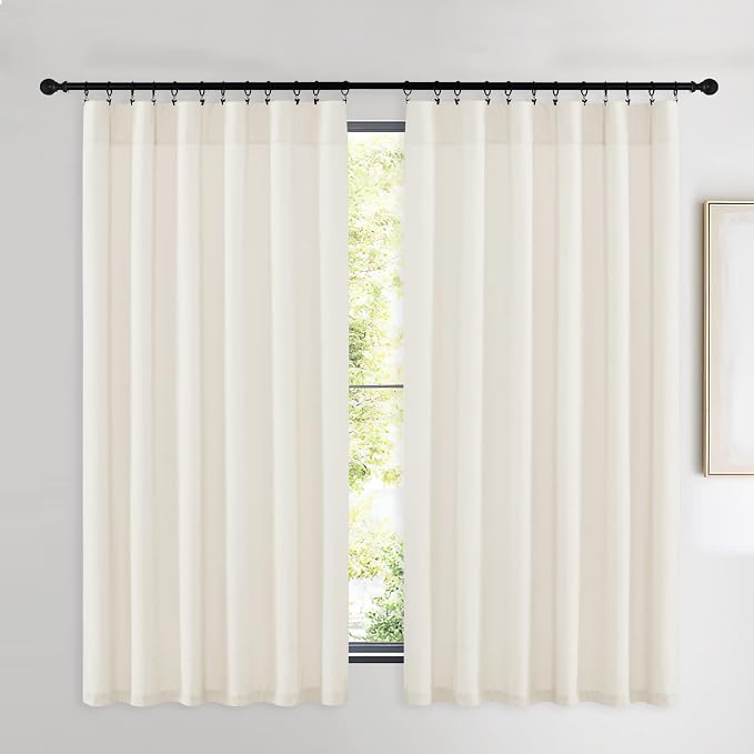 NICETOWN Luxury Velvet Curtains 63 inches, Sound Reducing Heavy Matt Solid Rod - Image 2