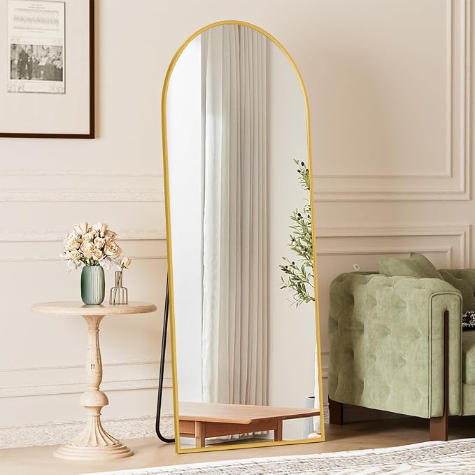 Arched Full Length Mirror, Full Length Wall Mirror Hanging or Leaning - Image 3