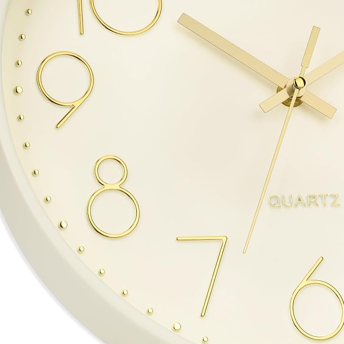 Foxtop Modern Wall Clock Silent Non Ticking Battery Operated Quartz Round Wall - Image 8