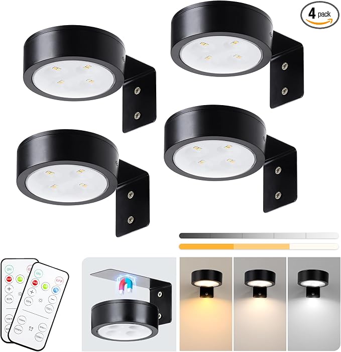 KELUOLY 4-Pack Picture Light Battery Operated by KELUOLY