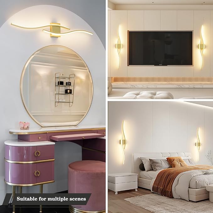 Modern Wall Sconces Set of 2, Dimmable LED - Image 5