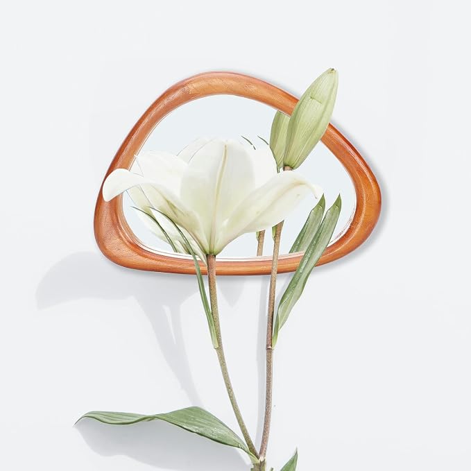 MAGFLERUM Irregular Wall Mirror, 15 * 10 inch Asymmetrical Wood Mirrors - Image 8