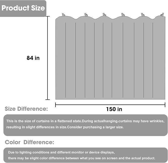 Room Divider Blackout Curtain Track Curtains Wall Dividers Panels Screen - Image 2