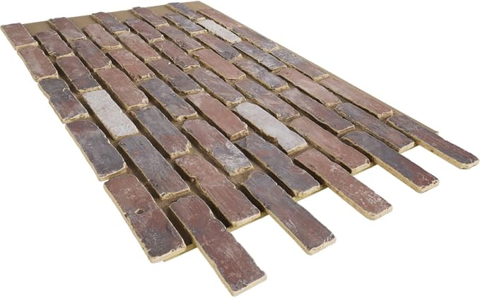 EverStone Aged Brick Faux Brick Panel, 46 7/8"W x 27"H x 1 1/4"D, Smokey Rose - Image 6