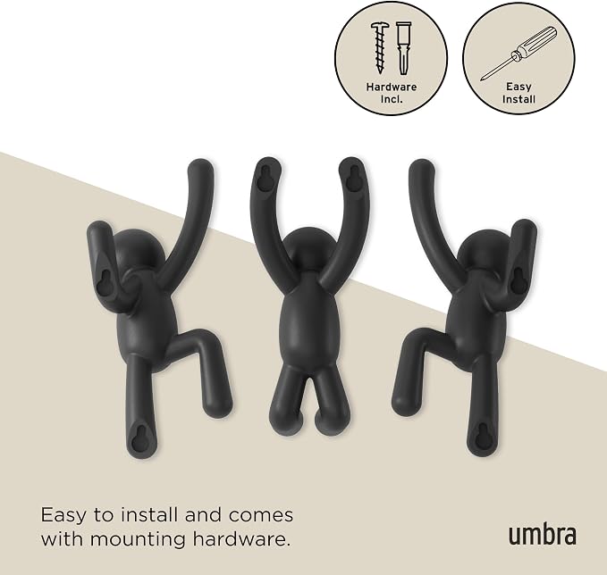 Umbra Buddy Wall Hooks – Decorative Wall Mounted Coat Hooks - Image 6
