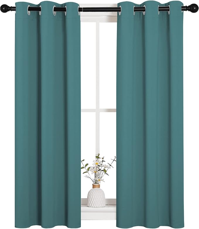 NICETOWN Bedroom Curtain Panels Blackout Draperies, Thermal Insulated Solid - Image 2