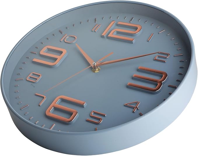 12 inch Silent and Non tick Battery Powered Quartz Round Wall Clock, Suitable - Image 3