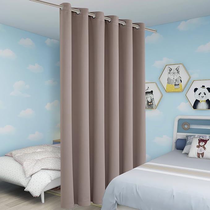 BONZER Room Divider Curtain Total Privacy Wall Noise Reducing Wide Blackout - Image 5