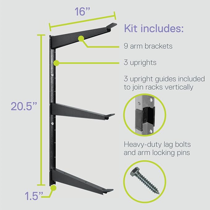 Delta Heavy Duty Lumber Storage Rack Cycle, Holds Up to 720 lbs - Image 3