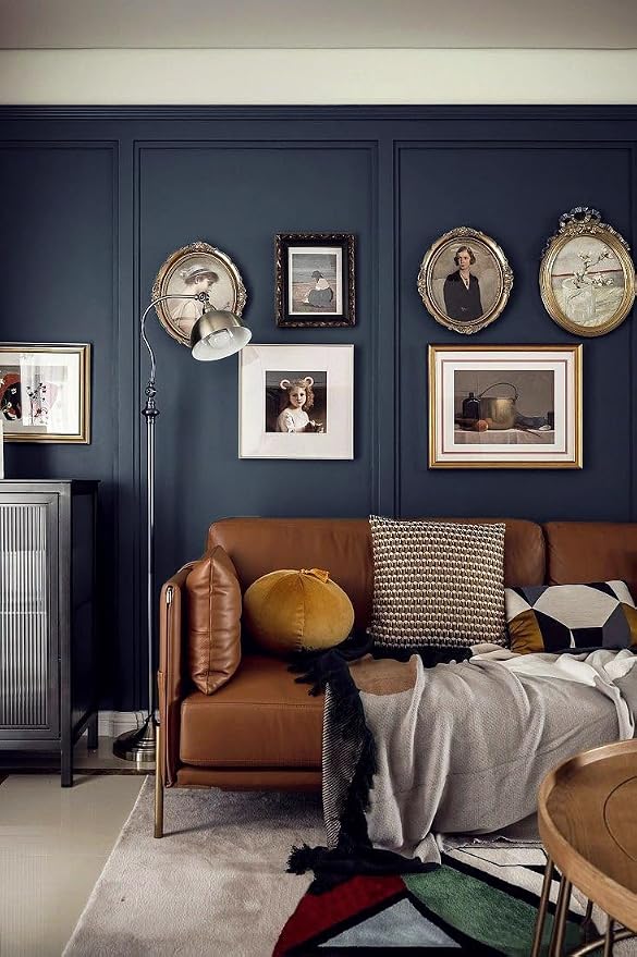 Safiyya Peel and Stick Wallpaper Dark Blue Contact Paper Solid Color Decorative - Image 3