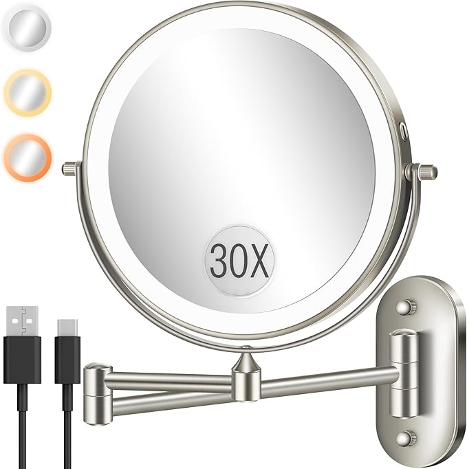 Wall Mounted Makeup Mirror by Unknown