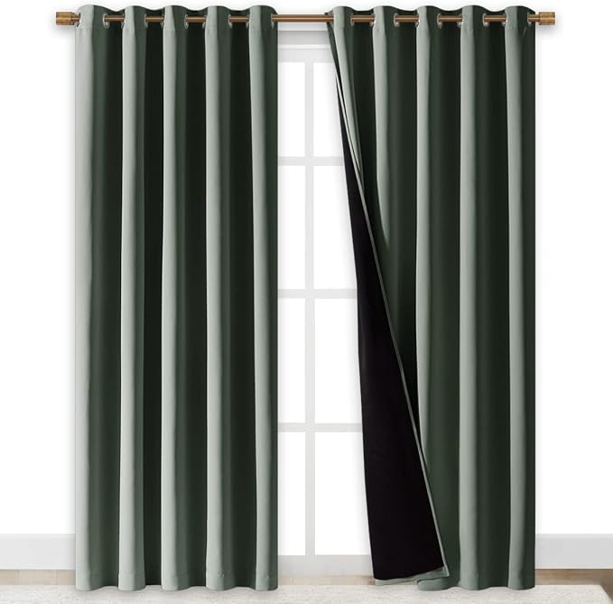 NICETOWN 100% Blackout Window Curtain Panels, Cold and Full Light Blocking by NICETOWN