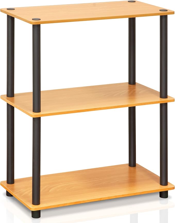 Furinno TURN-N-TUBE Storage Shelves, 3-Tier Book Shelf, Corner Shelf, Toolless - Image 7