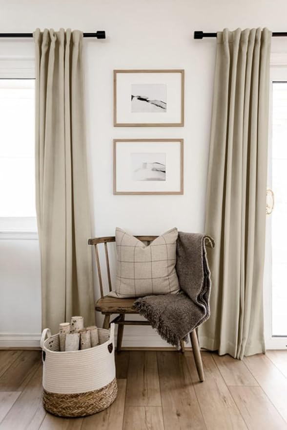 100% Blackout Shield Linen Blackout Curtains - Image 8