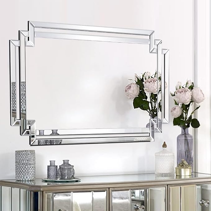 Rectangular Large Decorative Wall Mirror - Image 7