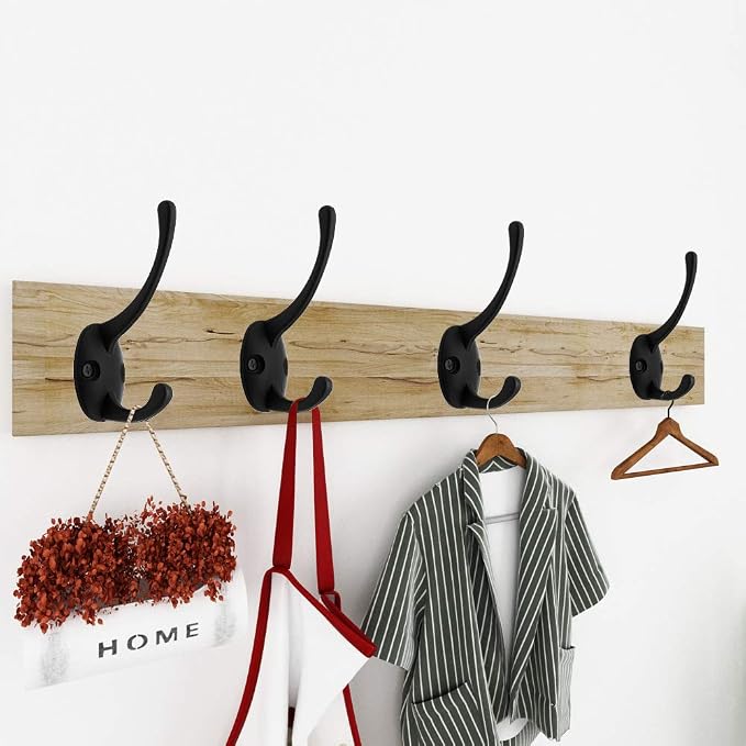 IBosins 12 Pack Black Coat Hooks Wall Mounted - Image 7