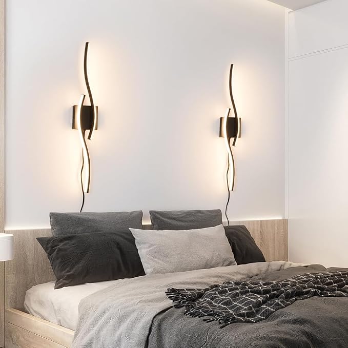Plug in Wall Sconces Set of 2, Modern Plug in Sconce - Image 9