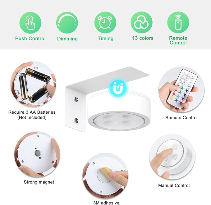 4-Pack Picture Light Battery Operated - Image 3