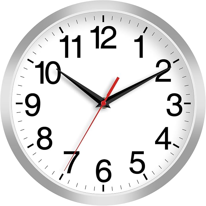 Rohioue 14 Inch Wall Clock Modern Battery Operated Silent Non Ticking Analog by RohioueWallClock