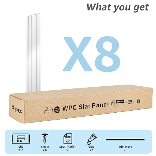 Art3d WPC Slat Wall Panels, Living Room - Image 3