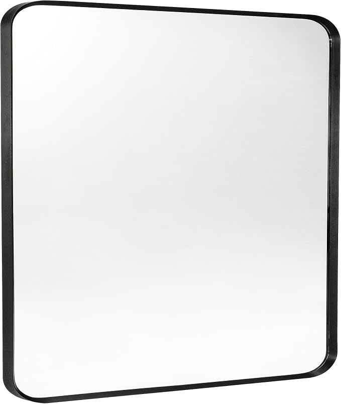 Black Metal Framed Bathroom Mirror by Minuover