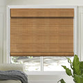 Letau No Drill No Tools Cordless Wood Window Shades Blinds, Bamboo Light by LETAU