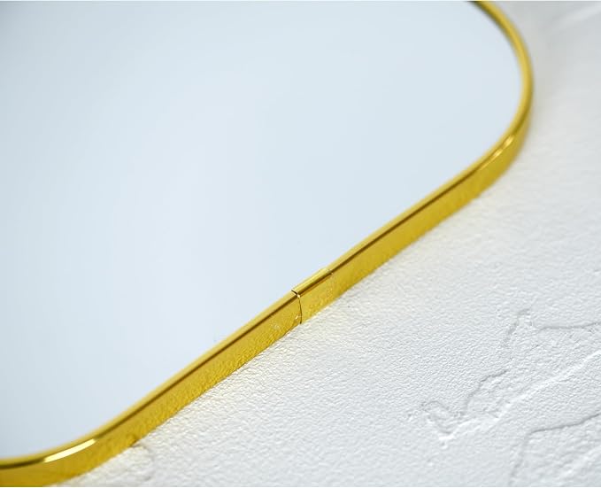 Gold Rectangular Wall Mirror, 15.6x9.2 Inch Modern Decorative Wall Mirror - Image 6