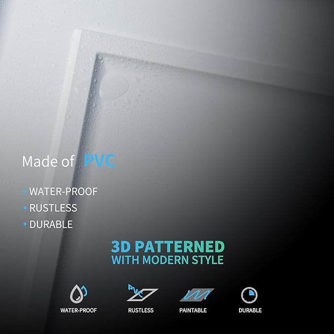 Art3d 48 Pack PVC Ceiling Tiles 24x24 Inches Waterproof Drop Ceiling Tiles/Wall - Image 5