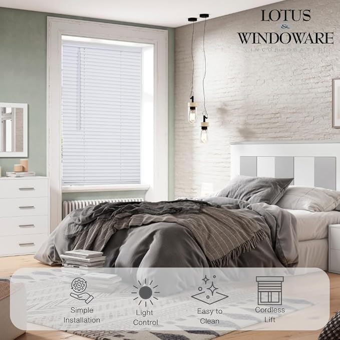 LOTUS & WINDOWARE Cordless Mini Blind, Window Blinds - Image 3