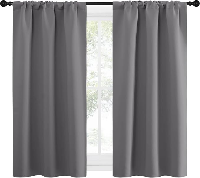 NICETOWN Grey Window Curtains for Bedroom - Image 4