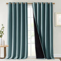 NICETOWN Full Shading Curtains for Windows, Super Heavy-Duty Black Lined by NICETOWN
