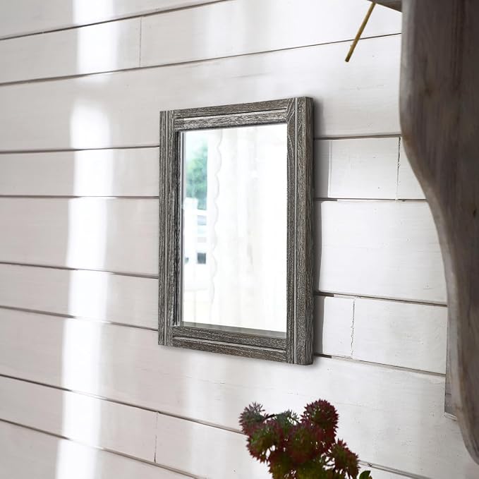AAZZKANG Mirrors for Wall with Wooden Frame Rustic Wall Mirror Rectangular - Image 4